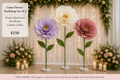 Giant Flower Backdrop Set of 3 | Handcrafted Event Installation | Custom Colors